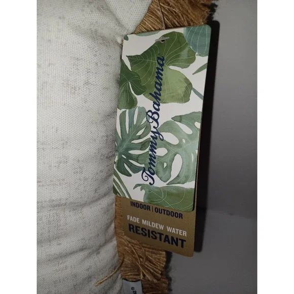 Tommy Bahama Indoor Outdoor Pillow Tropical Drink"Why Limit Happy To An Hour"NWT - Picture 3 of 11